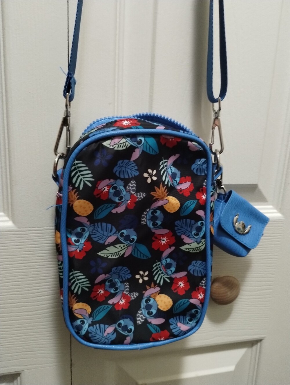 Blue Stitch Crossbody Bag